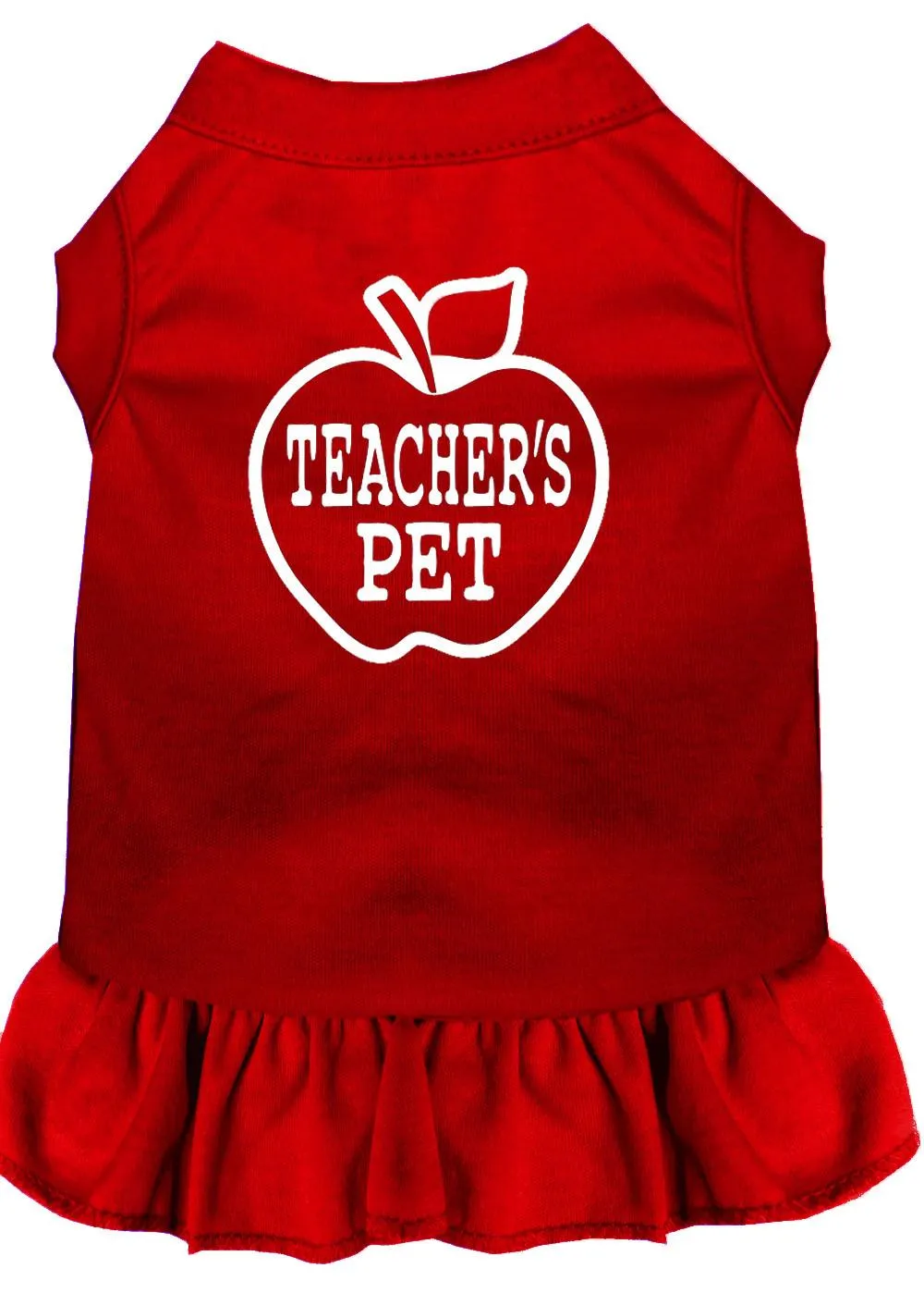 Teachers Pet Screen Print Dress Red Lg (14)