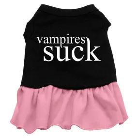 Vampires Suck Screen Print Dress Black with Pink Lg (14)