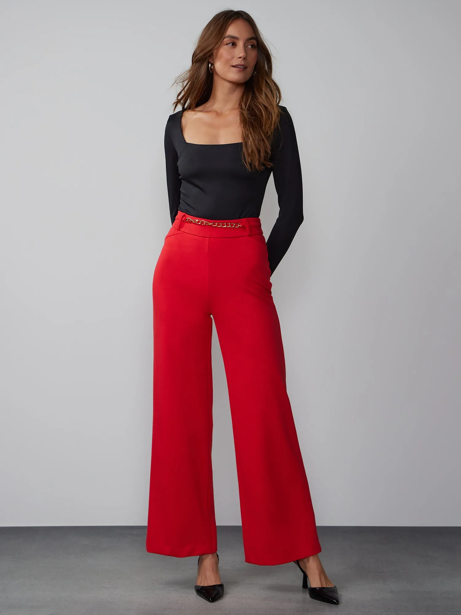 Wide Leg Ponte Pant