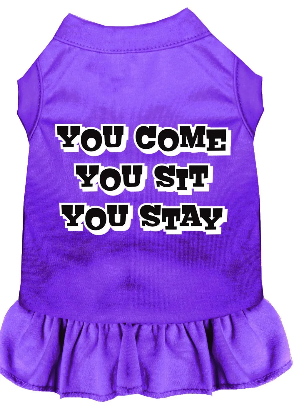 You Come, You Sit, You Stay Screen Print Dress Purple 4x (22)